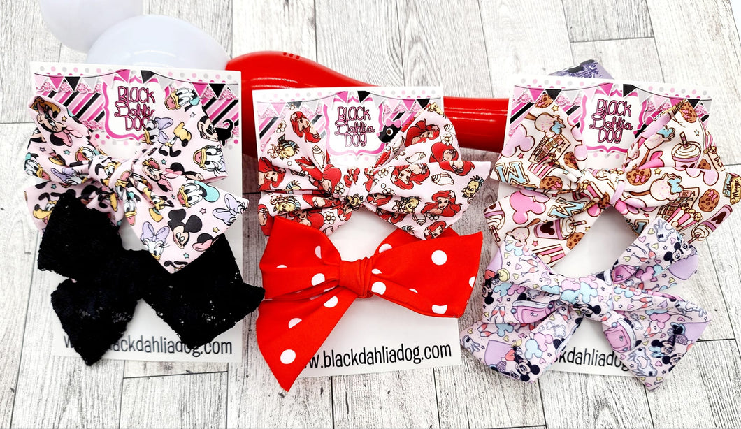 Set of 2 Character Fabric Bows