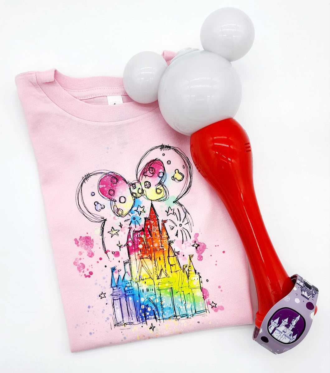 Bright Magical Mouse Bella Canvas KIDS Unisex Short Sleeve T-Shirt