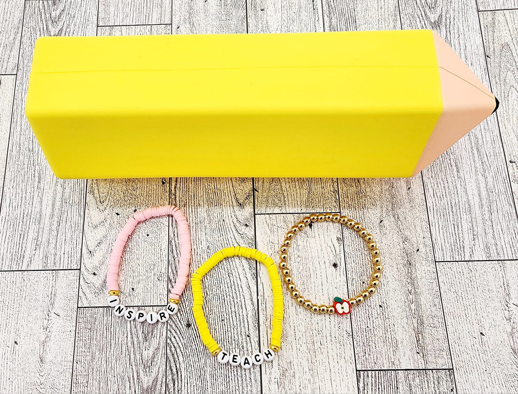 Teach Inspire Adult Heishi Beads Bracelet Set