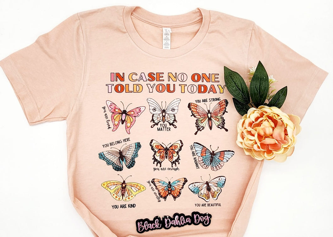 In Case No One Told You Today Bella Canvas Adult Shirt
