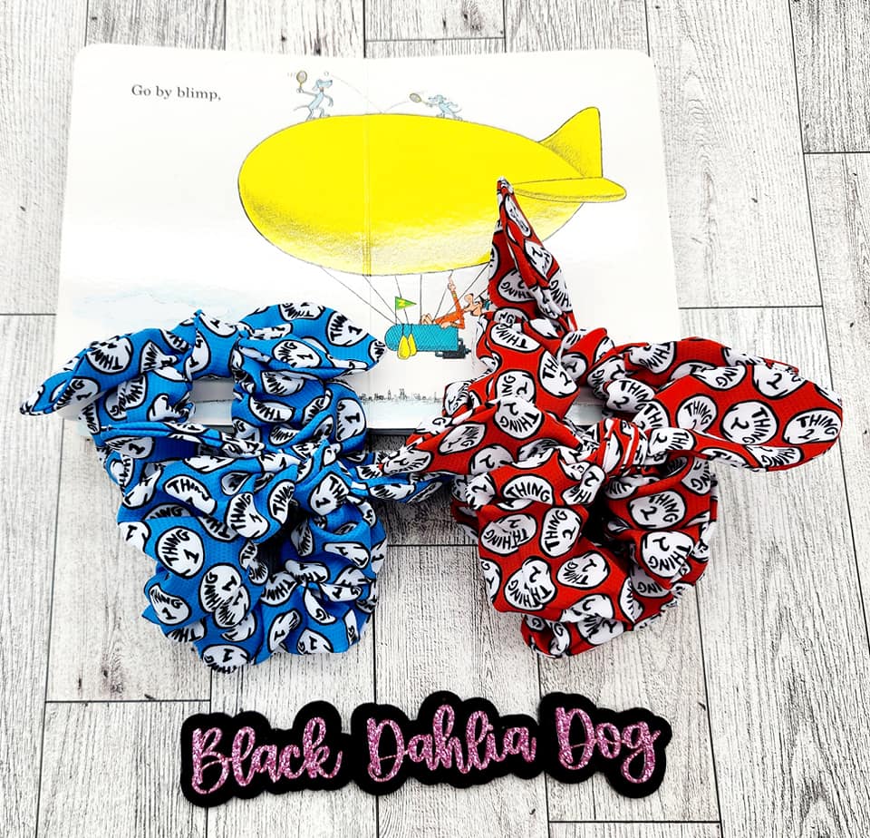 Read Across America Day Fabric Scrunchies