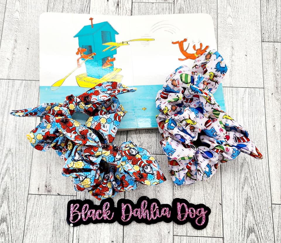 Read Across America Day Fabric Scrunchies