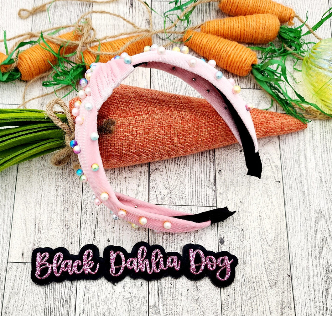 Pastel Pearls Jeweled Fabric Headband