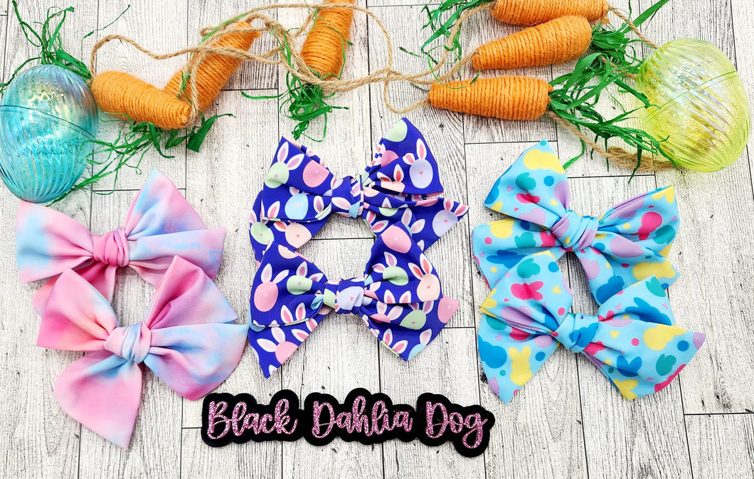 Set of 2 Easter Fabric Bows