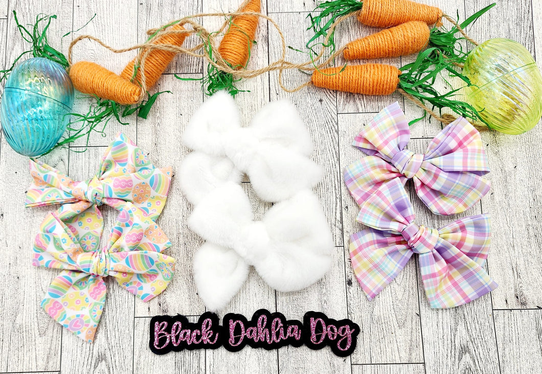 Set of 2 Easter Fabric Bows