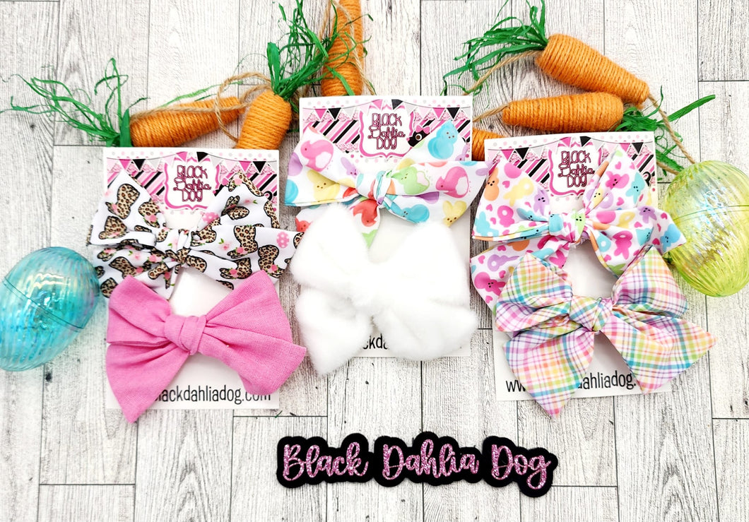 Set of 2 Easter Fabric Bows