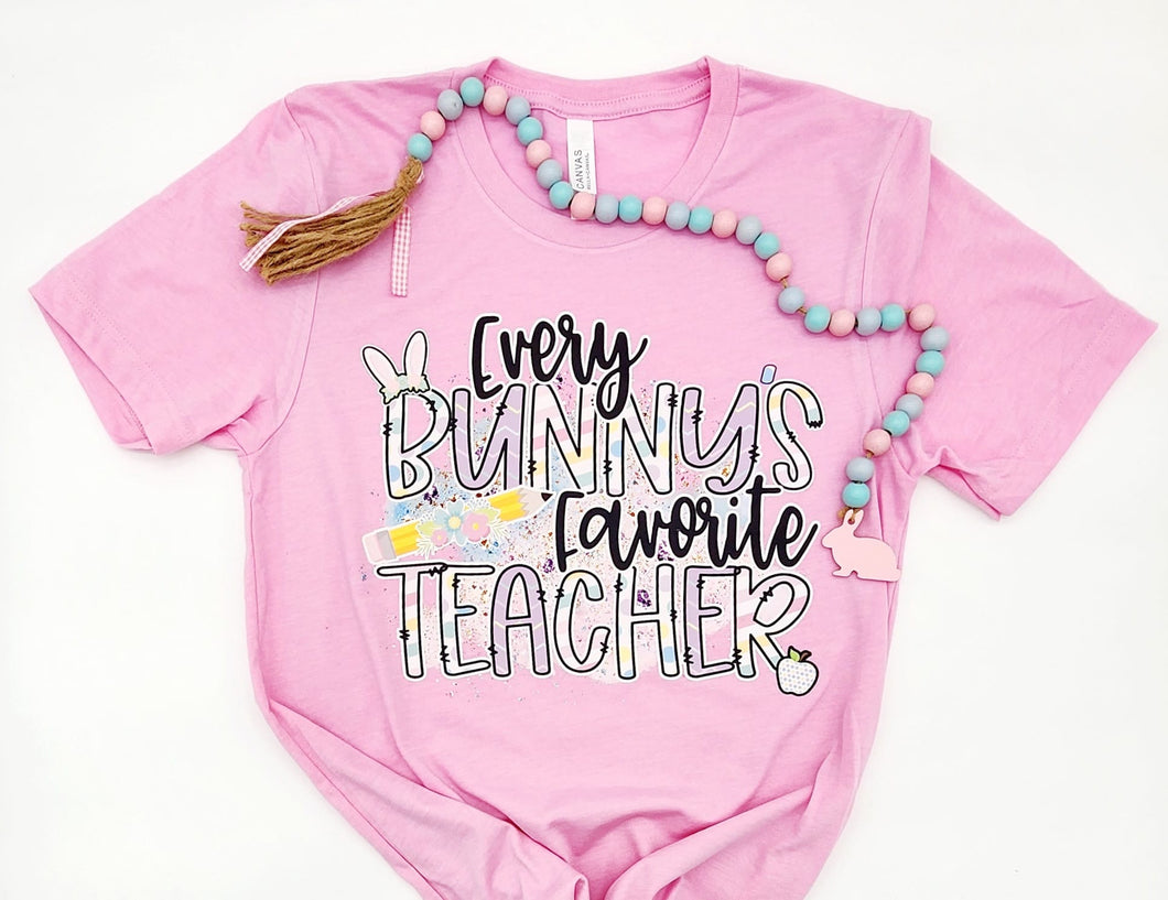 Every Bunny's Favorite Teacher ADULT UNISEX Bella Canvas Adult T-Shirt