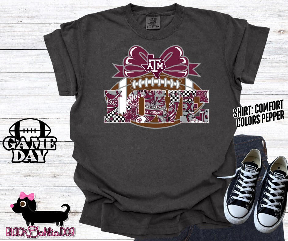 Love Aggies Comfort Colors Adult Shirt