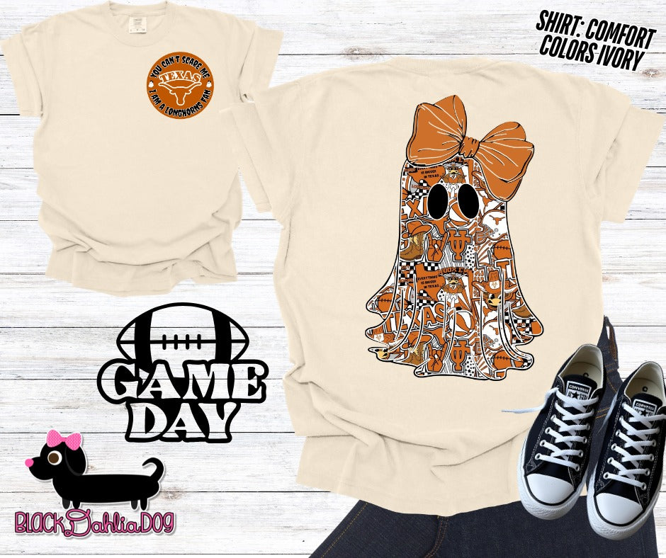 You Can't Scare Me I am a Longhorns Fan Comfort Colors Adult Shirt