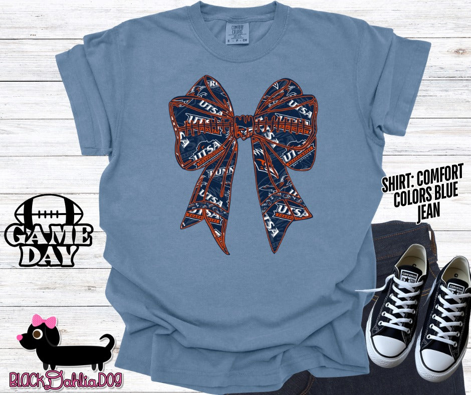 Roadrunners Bow Comfort Colors Adult Shirt