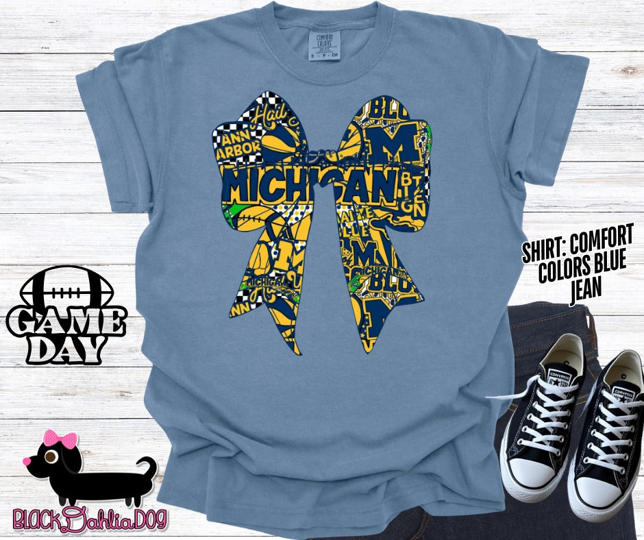 Wolverines Bow Comfort Colors Adult Shirt