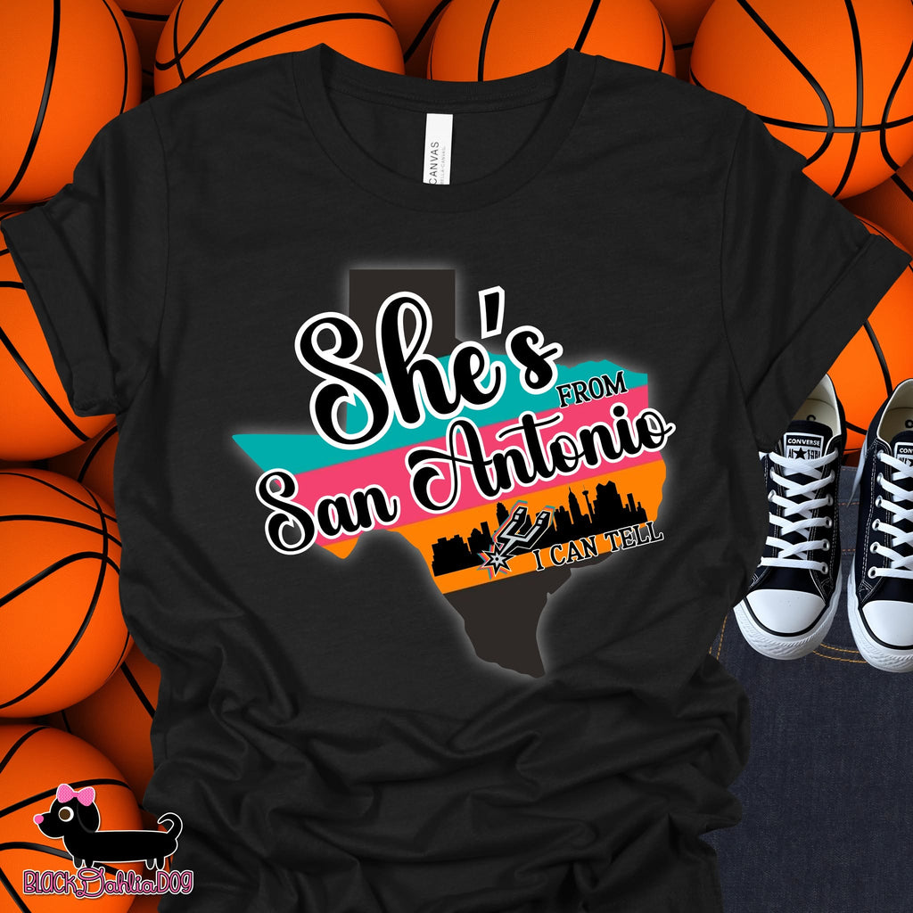 She's from San Antonio I Can Tell Bella Canvas T-Shirt