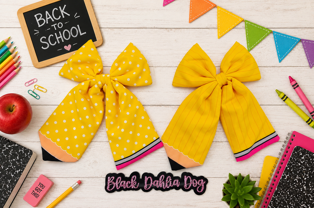 Yellow Pencil Large Puffed Coquette Fabric Bow