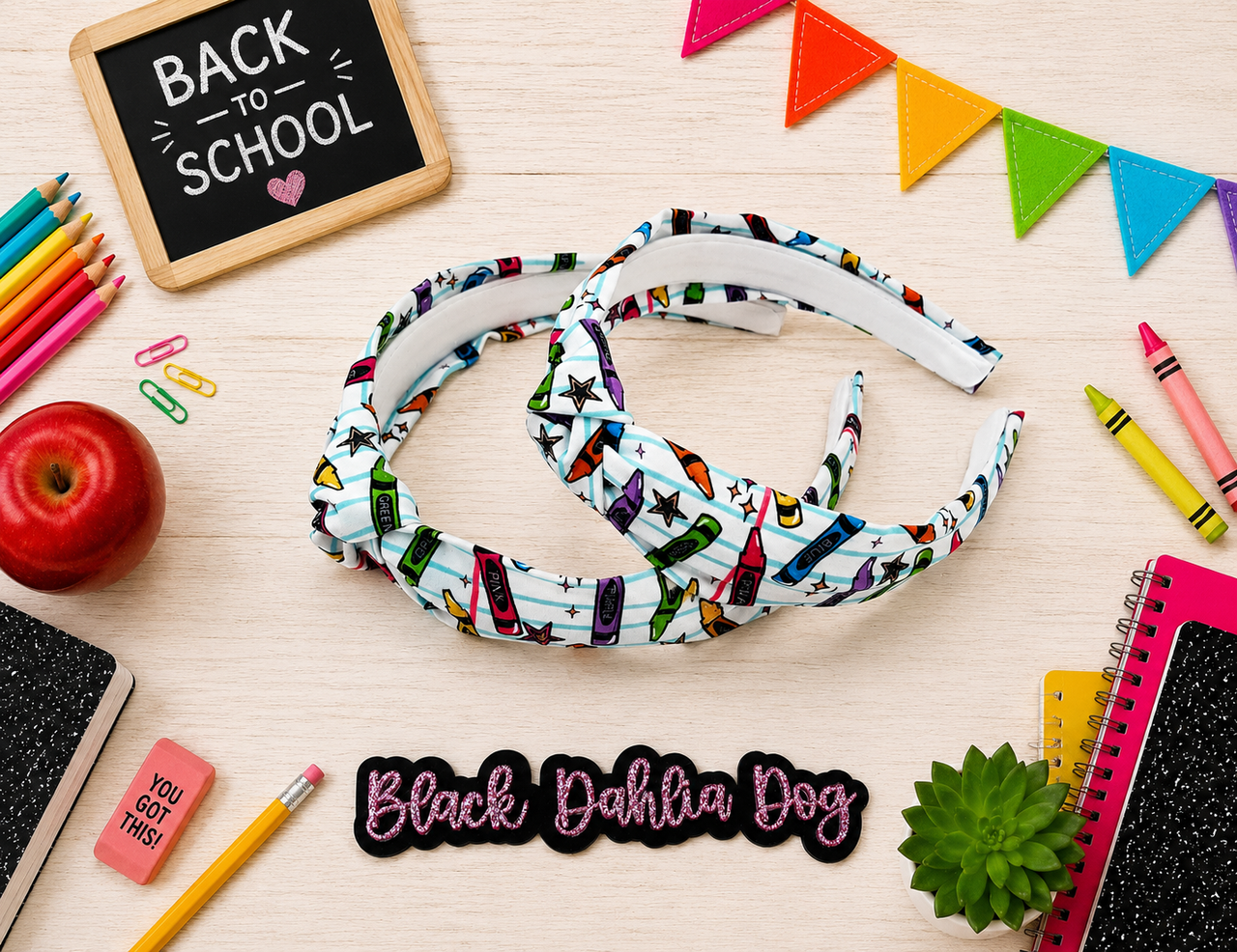 Color Me Happy Hand Tied Knotted Headband