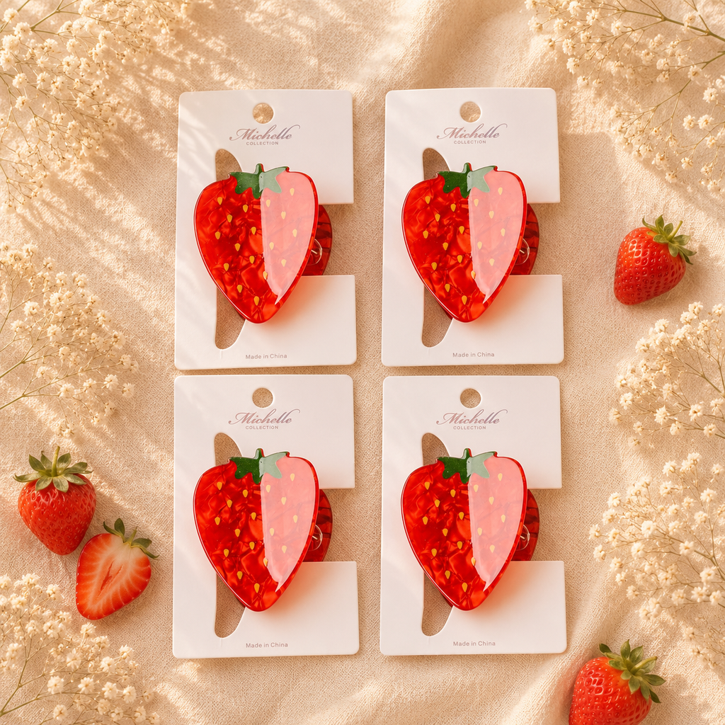 Fashion Strawberry Hair Claw Clips