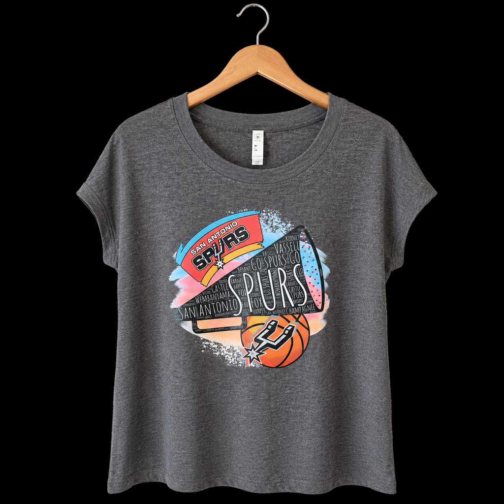 Women's Cheer for the Spurs Cap Sleeve LAT Shirt