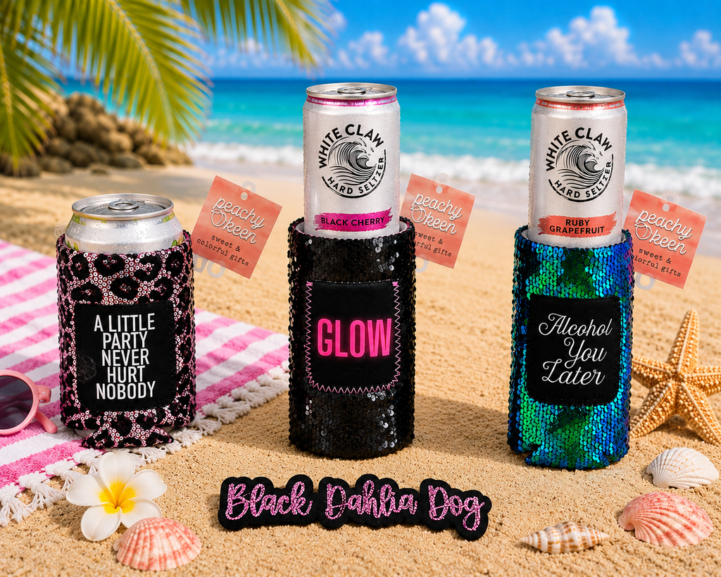 Sequin Slim & Regular Can Coolers