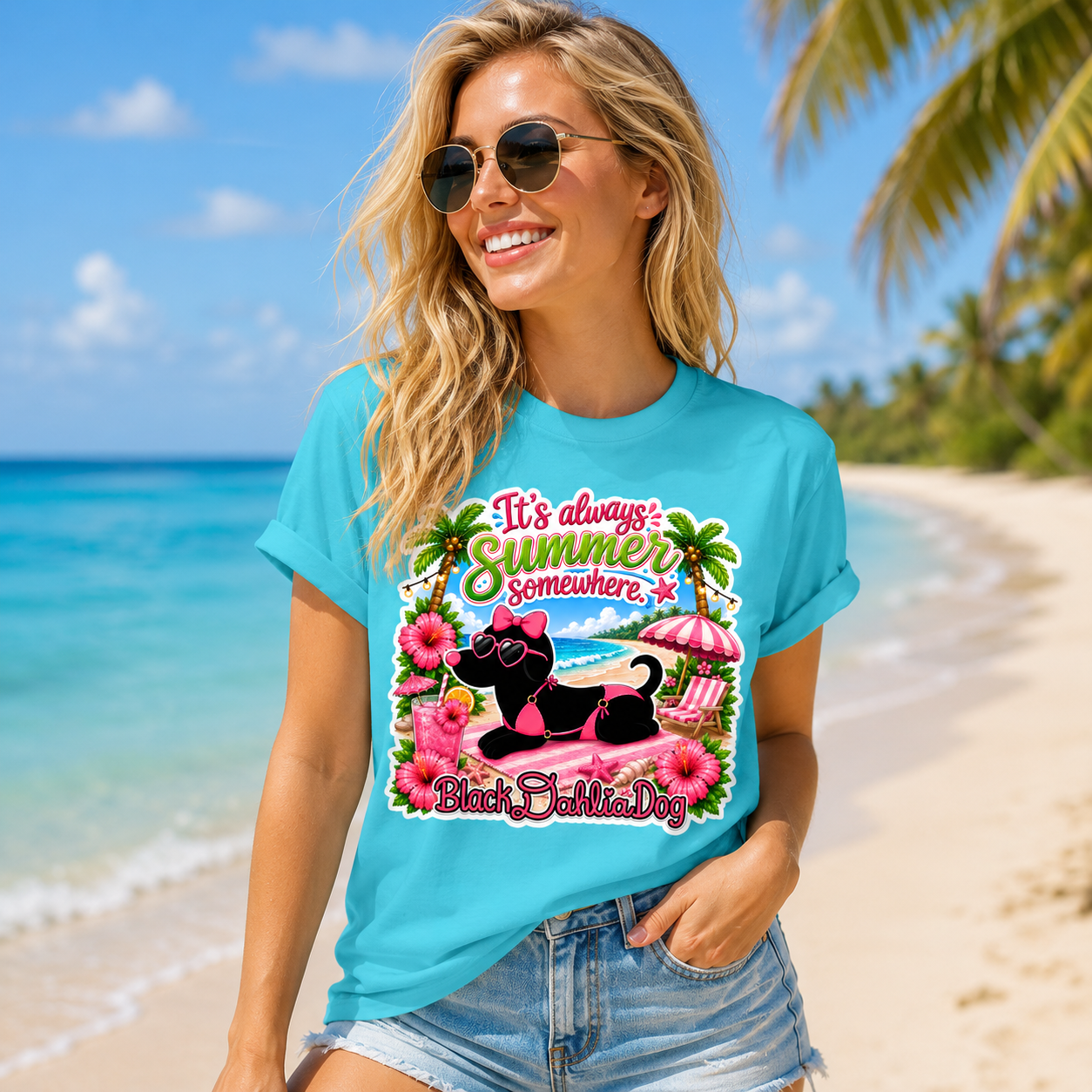 It's Always Summer Somewhere Bella Canvas T-Shirt