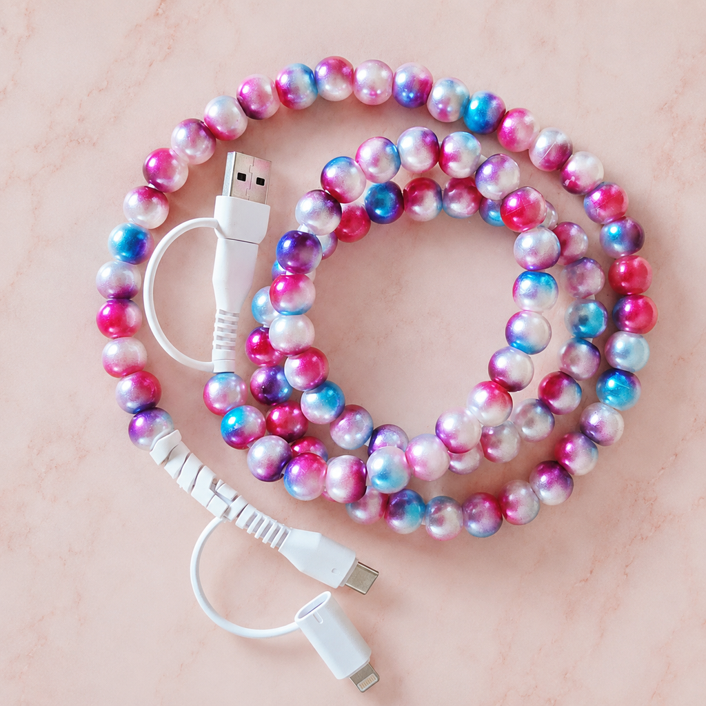 4-in-1 Beaded Charging Cable - Hawaiian Punch