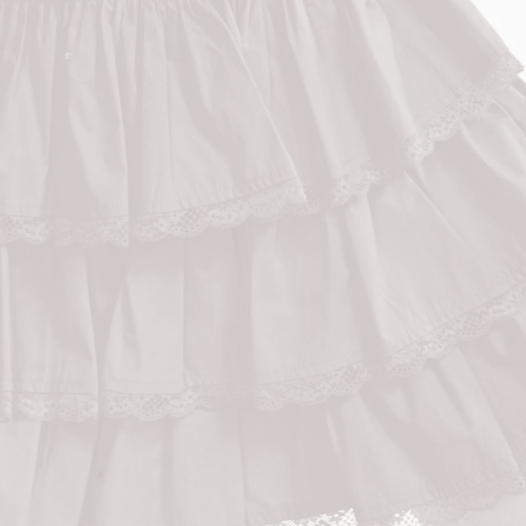 Women's Elastic Waist Tiered Ruffle White Mini Skort