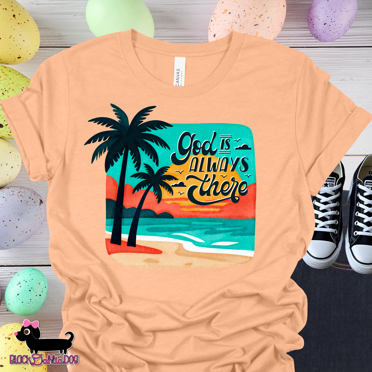 God is Always There Bella Canvas T-Shirt