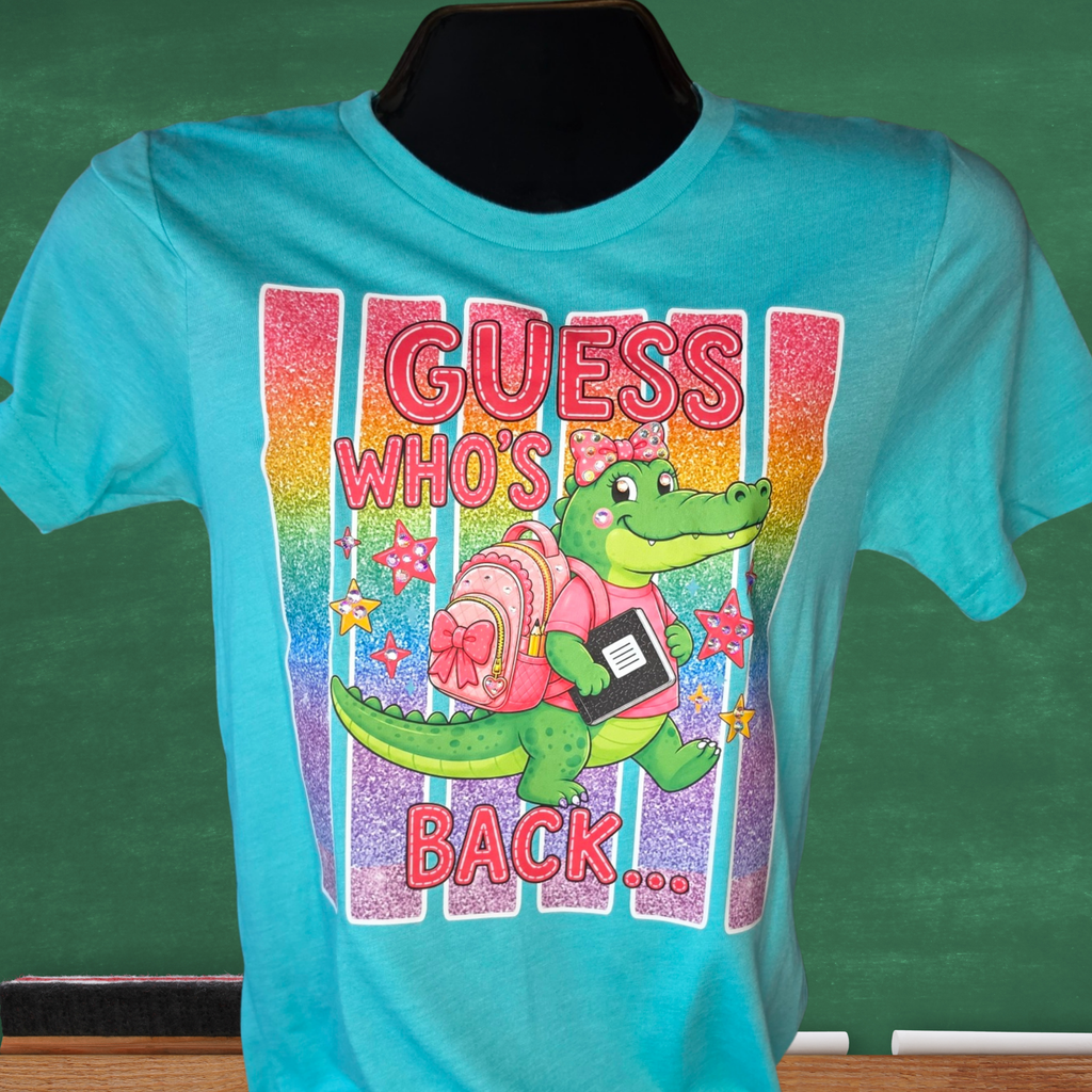 Guess Who's Back...Bella Canvas T-shirt with Rhinestone Bling Accents