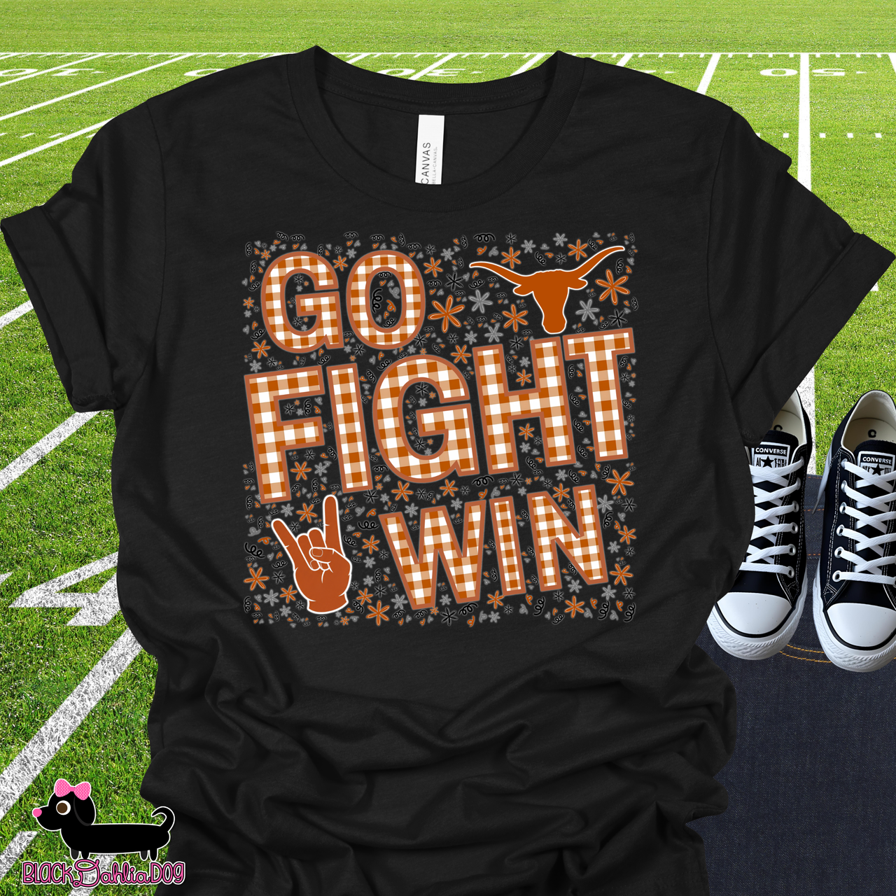 Go Fight Win Texas Longhorns Bella Canvas T-Shirt