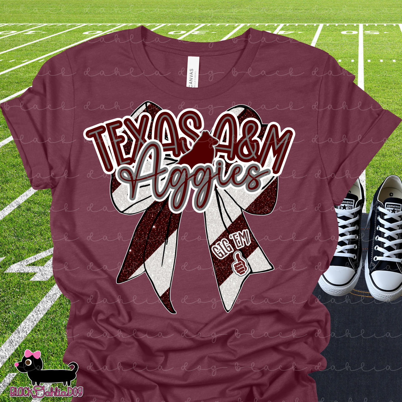 Texas A&M Aggies Bow Bella Canvas T-Shirt
