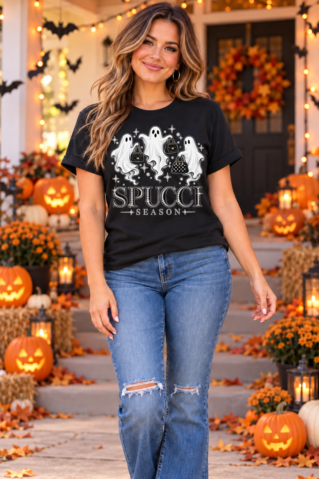 Spucci Season Bella Canvas T-Shirt with Bling Accents
