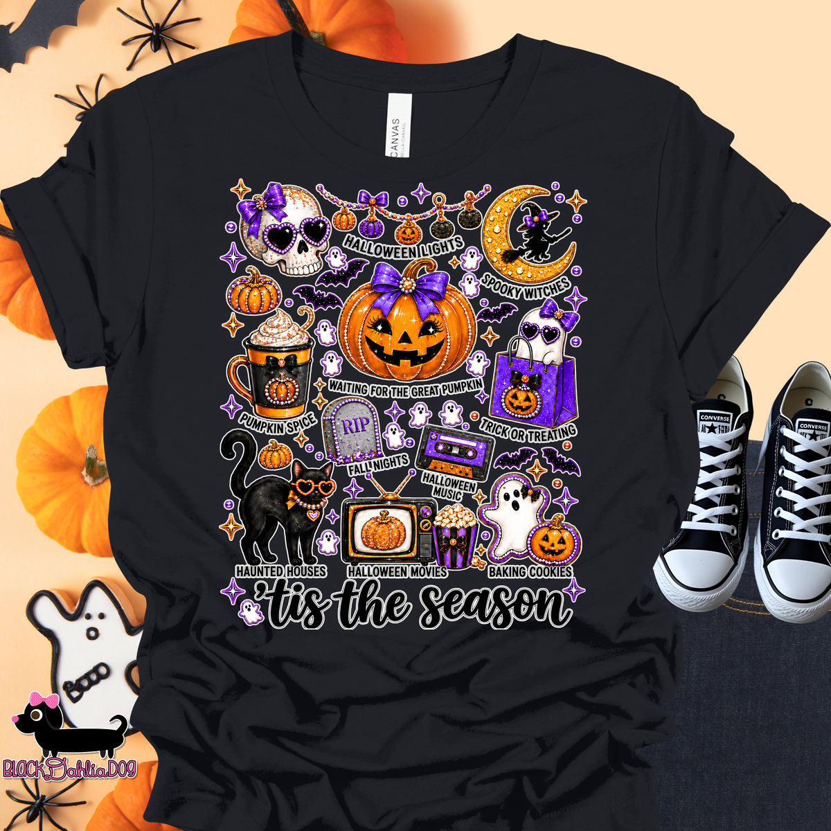 Tis the Season Bella Canvas T-Shirt with Bling Accents