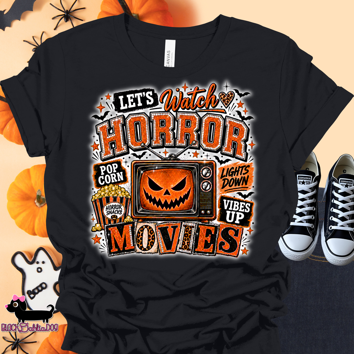 Let's Watch Bella Canvas T-Shirt with Bling Accents