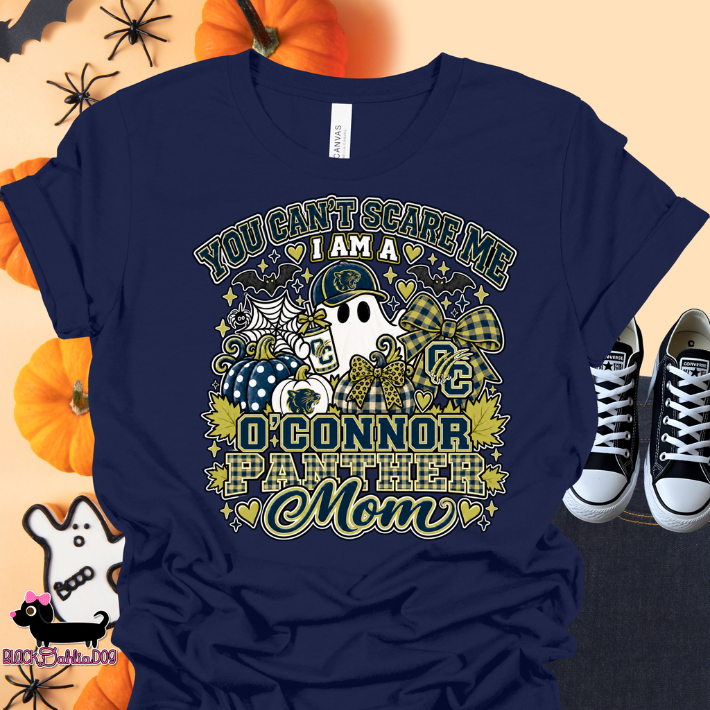 You Can't Scare Me Canvas T-Shirt with Bling Accents