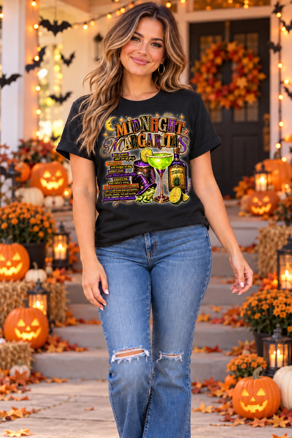 Midnight Margaritas Bella Canvas T-Shirt with Bling Accents