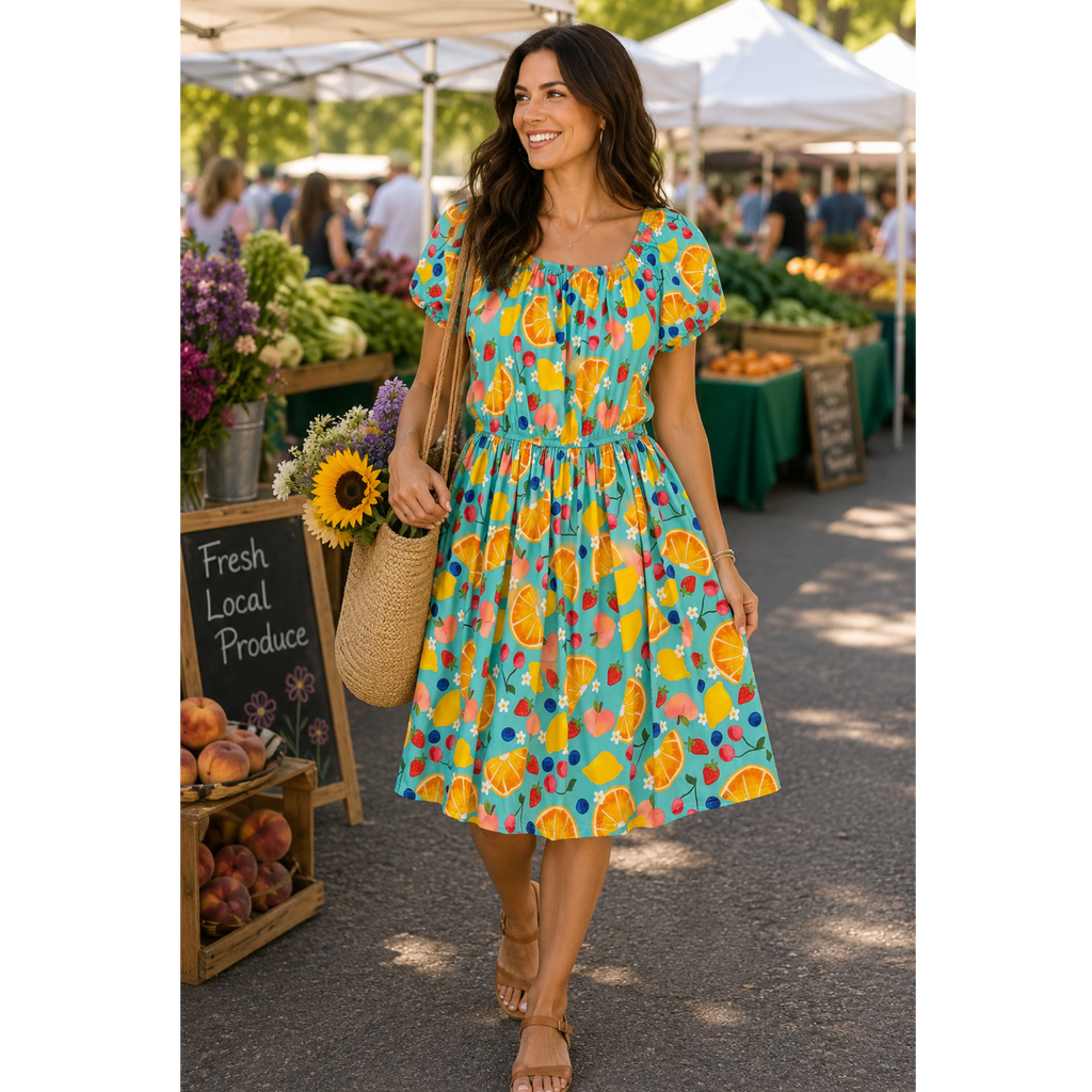 Women's Fruit Cocktail Summer Dress