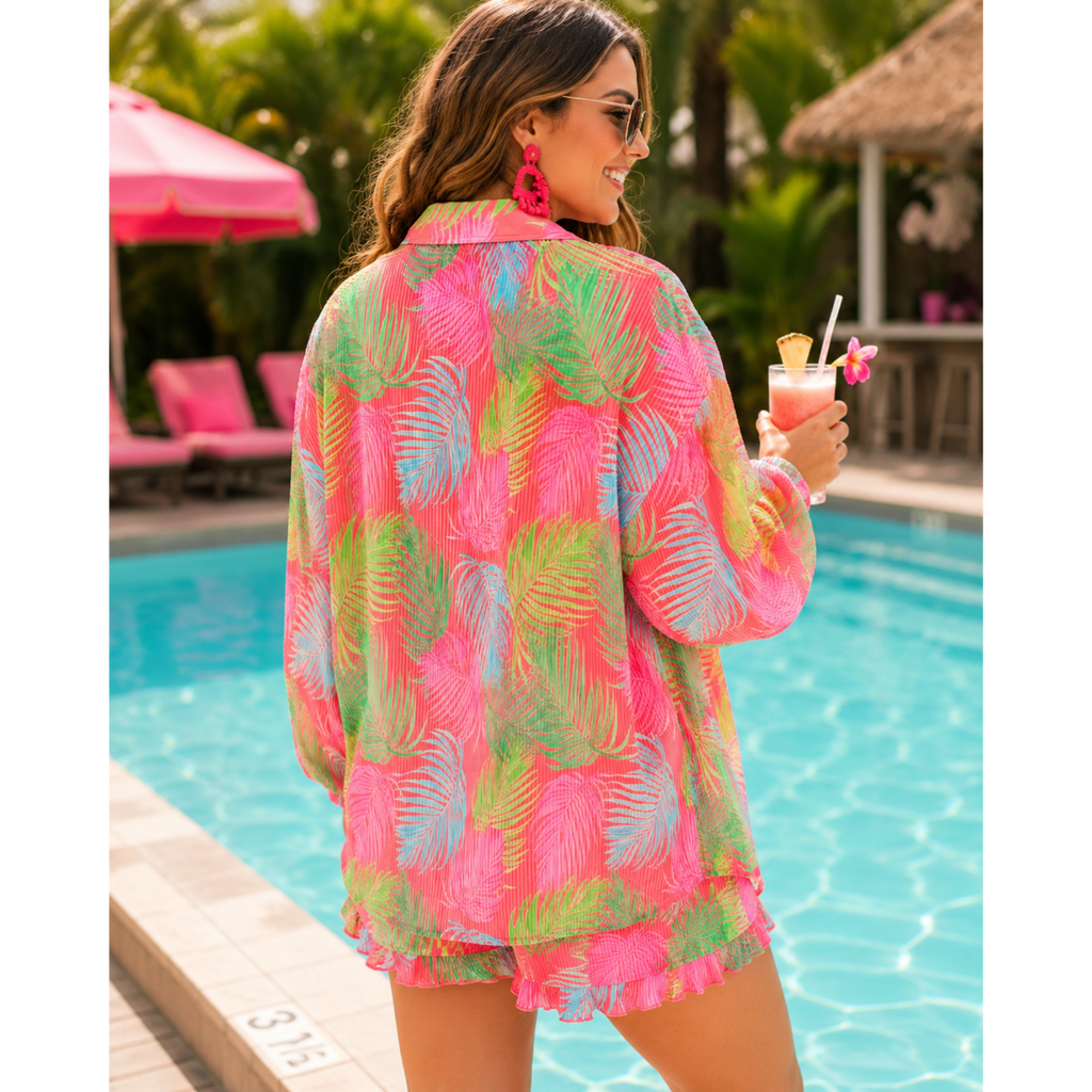 Malibu Sunset Pleated Set