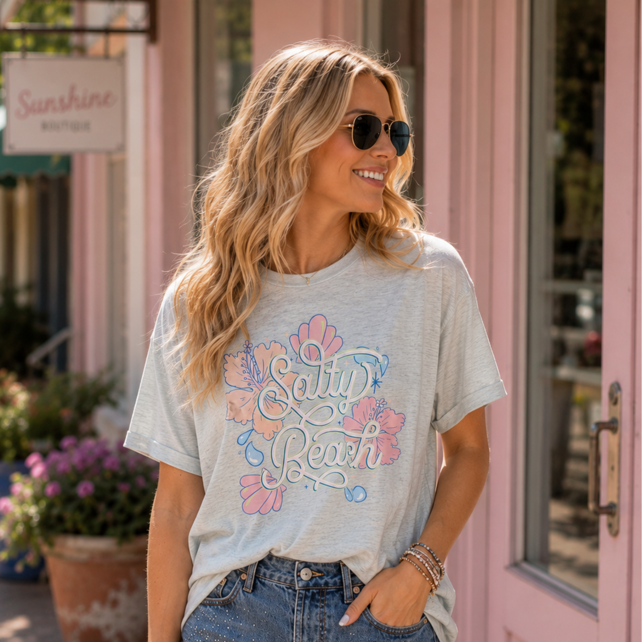 Salty Beach Bella Canvas Adult T-Shirt