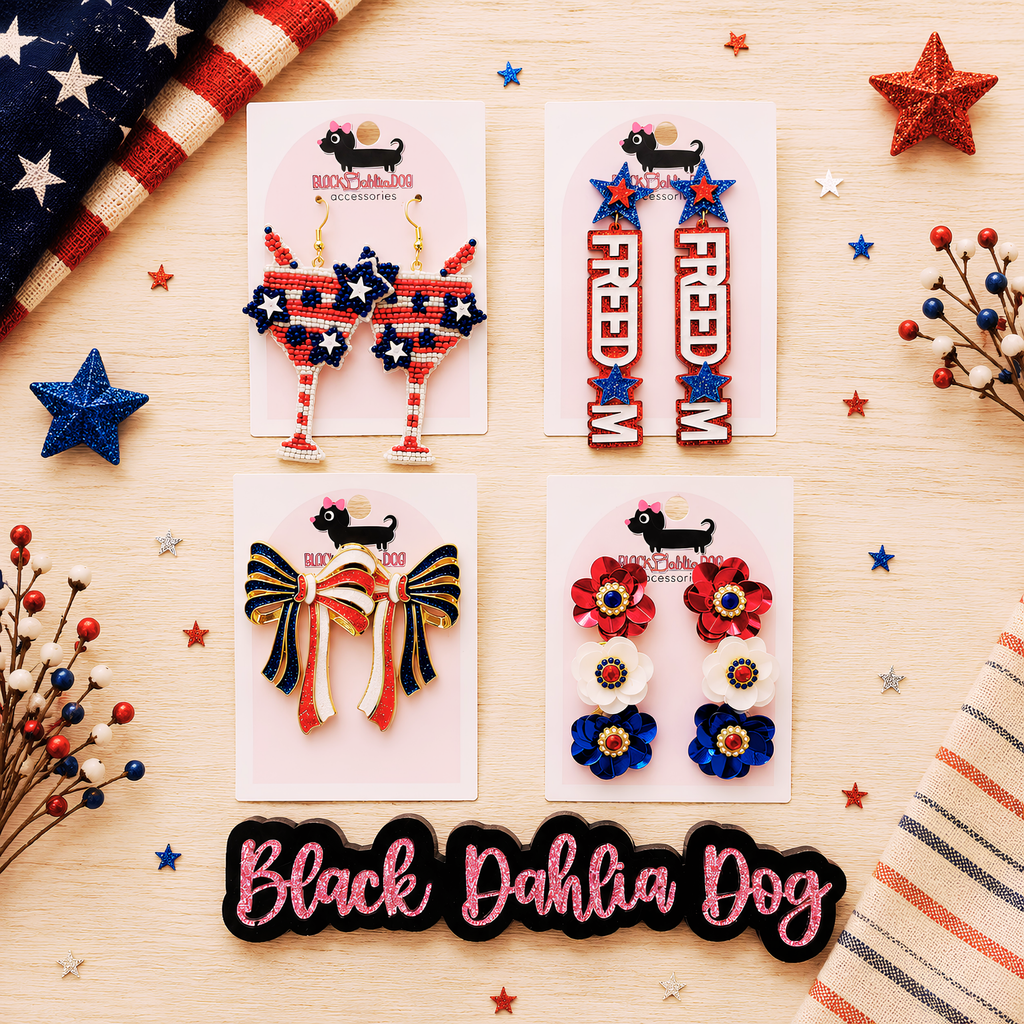 Patriotic Mixed Media Earrings
