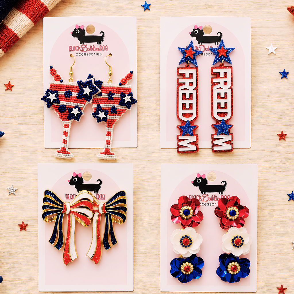 Patriotic Mixed Media Earrings