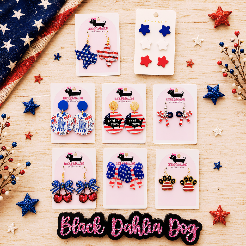 Patriotic Mixed Media Earrings