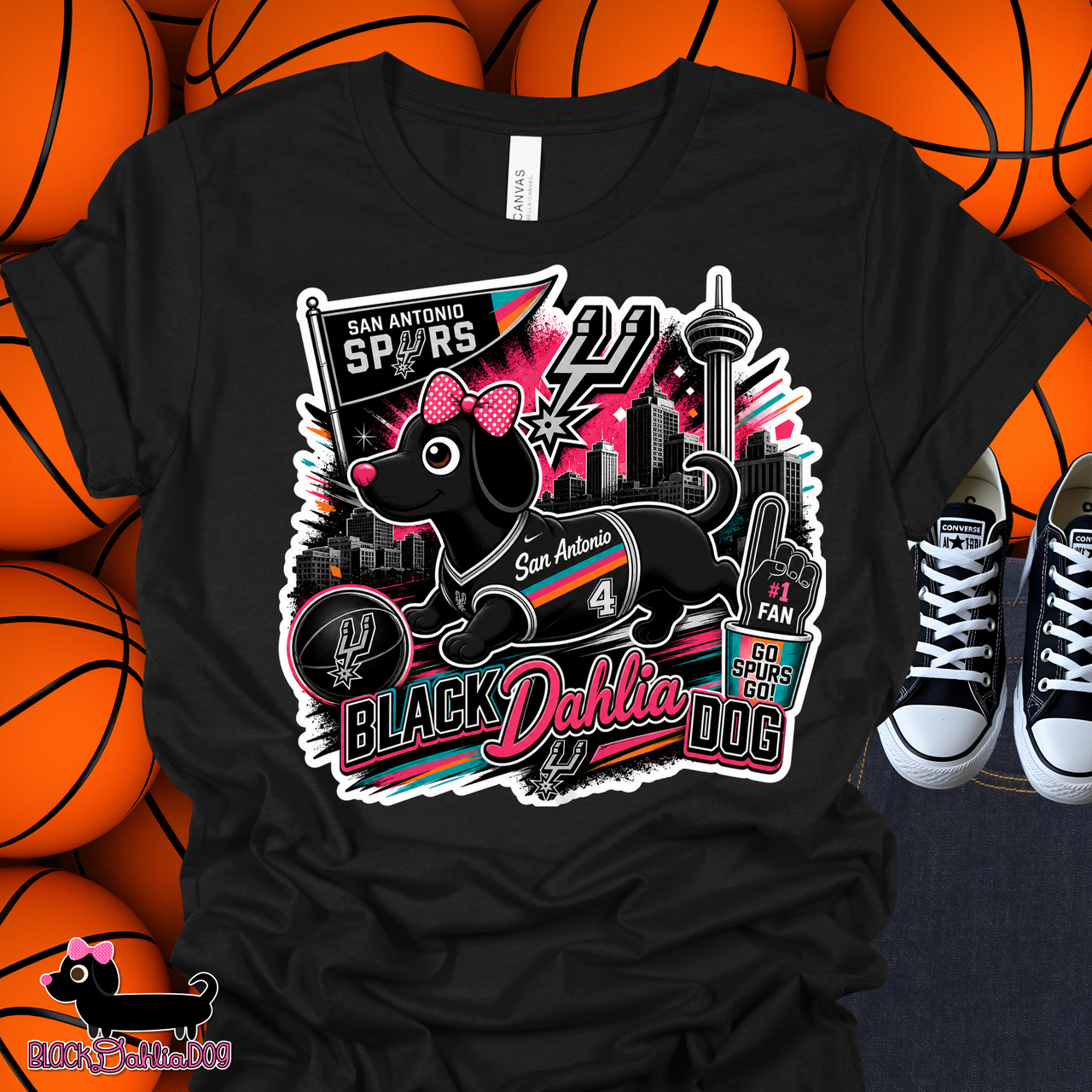 BDD Go Spurs Go Bella Canvas T-Shirt