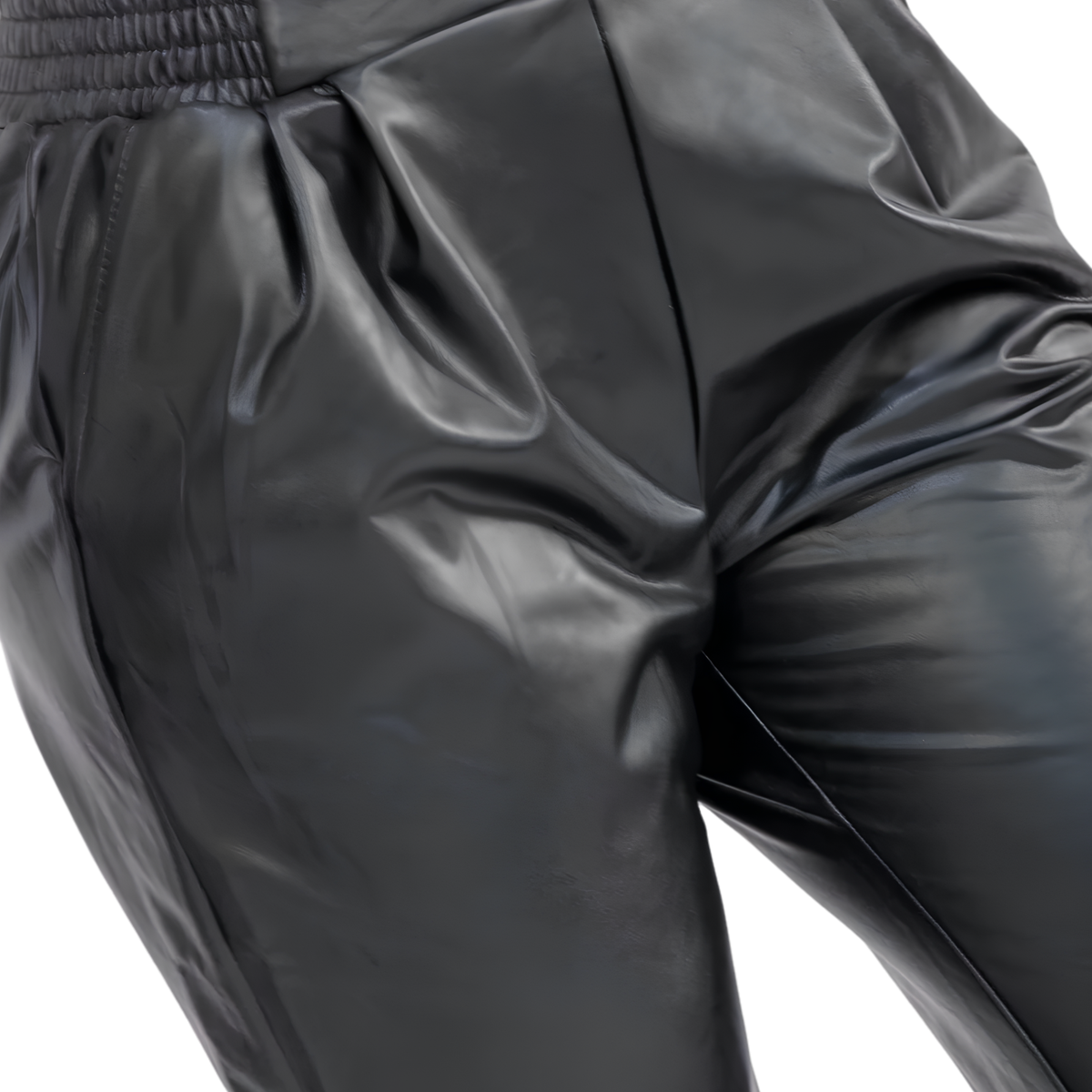Plus Size Faux Leather Jogger Pants