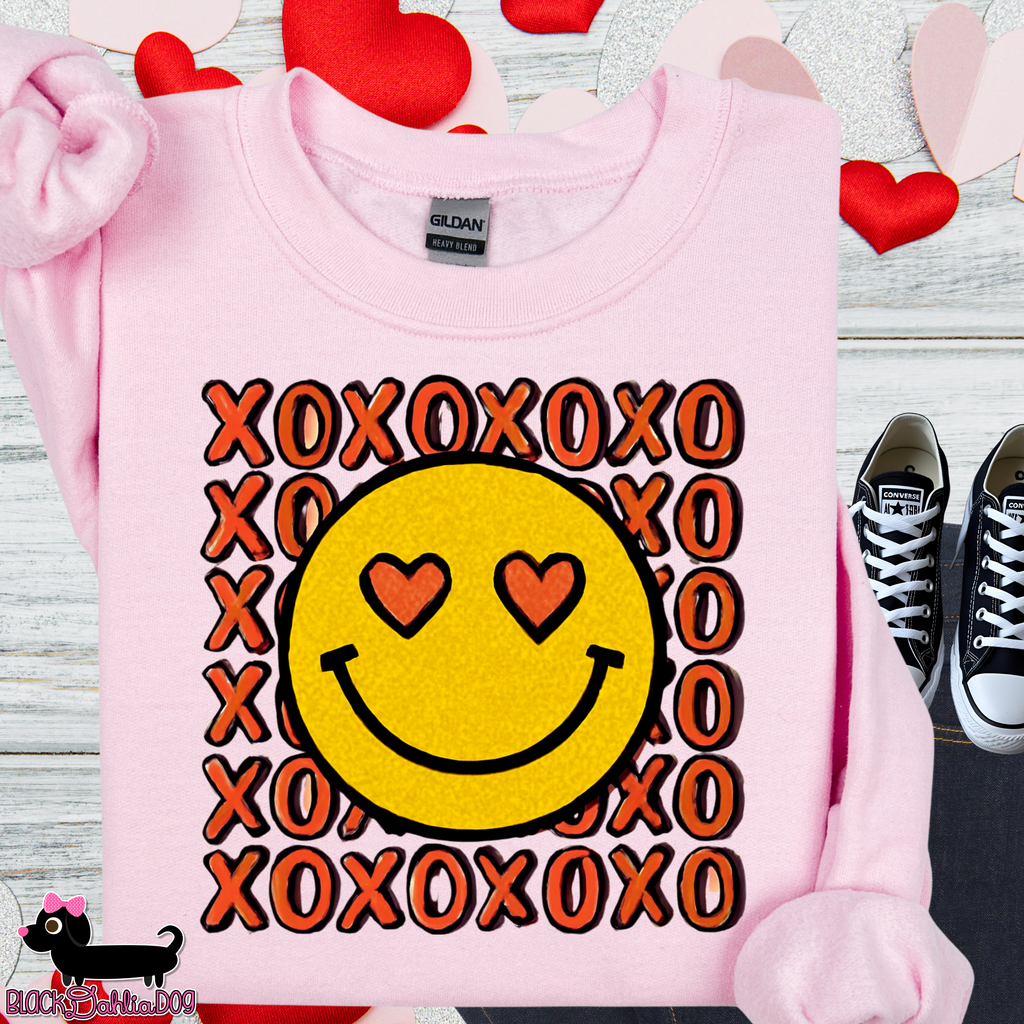 XOXO Smiley Valentine's Day Sweatshirt