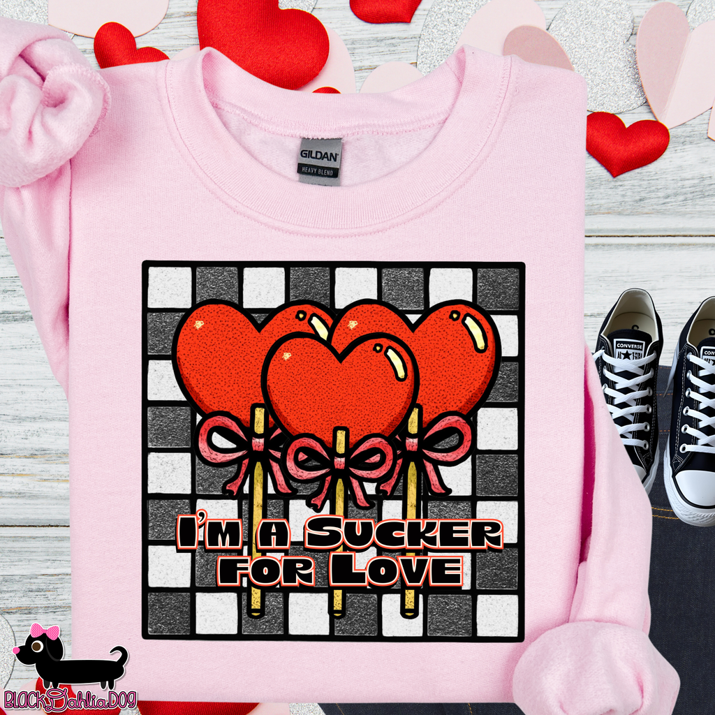 Retro I'm A Sucker For Love Valentine's Day Sweatshirt