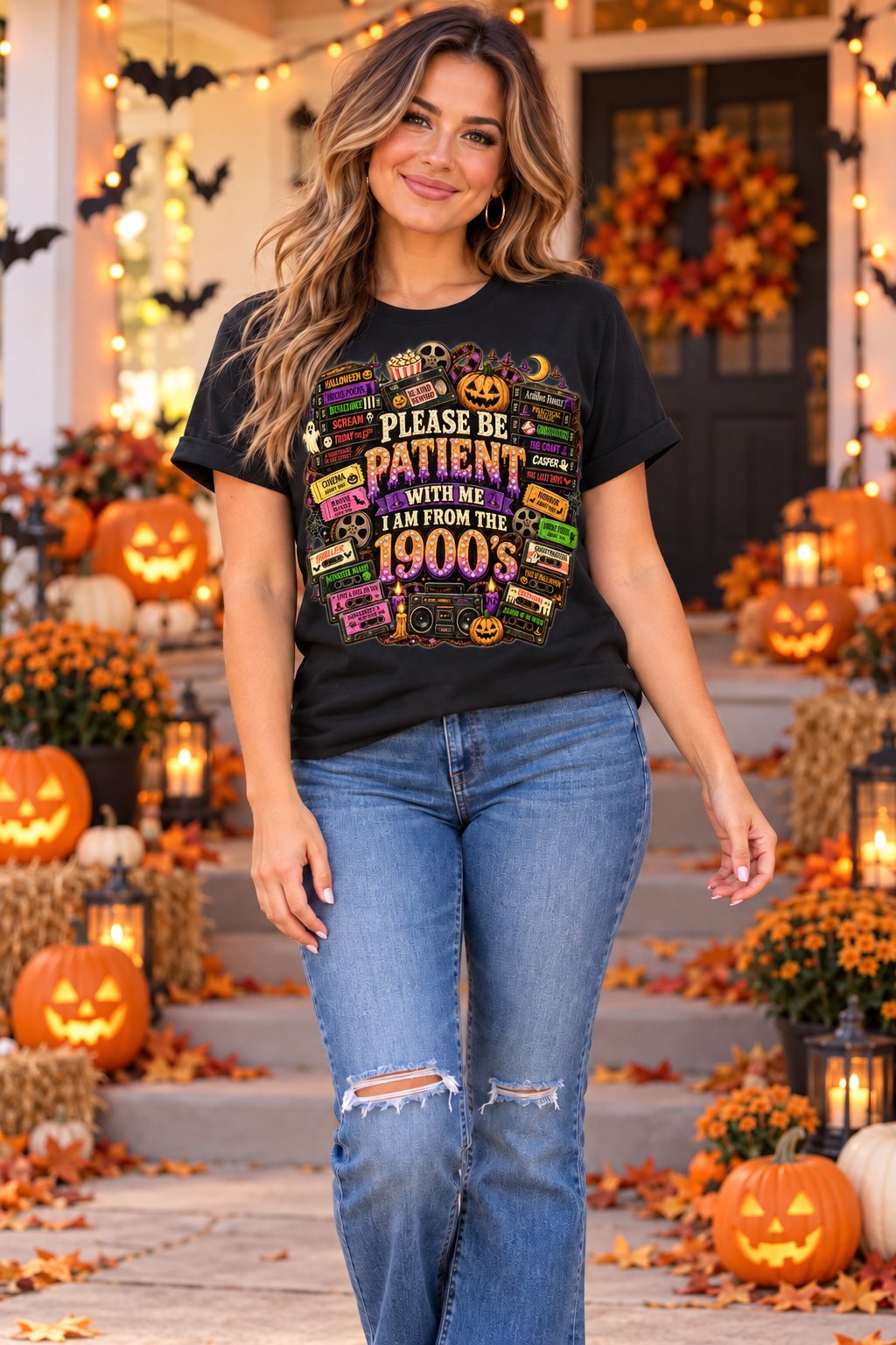 Please Be Patient with Me I am from the 1900's Bella Canvas T-Shirt with Bling Accents