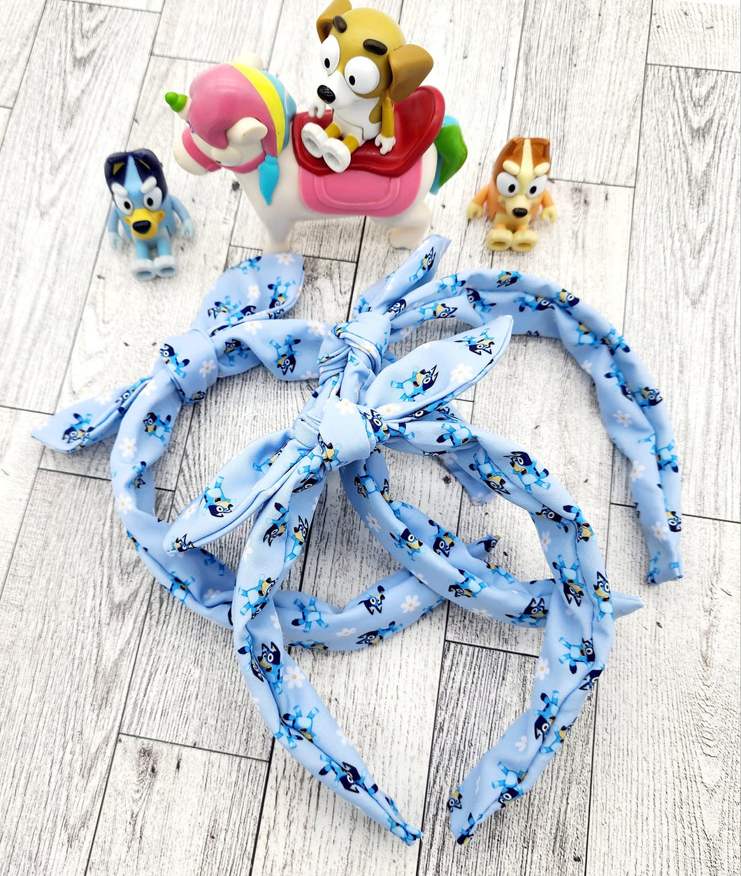 Spring Blue Dog Headband